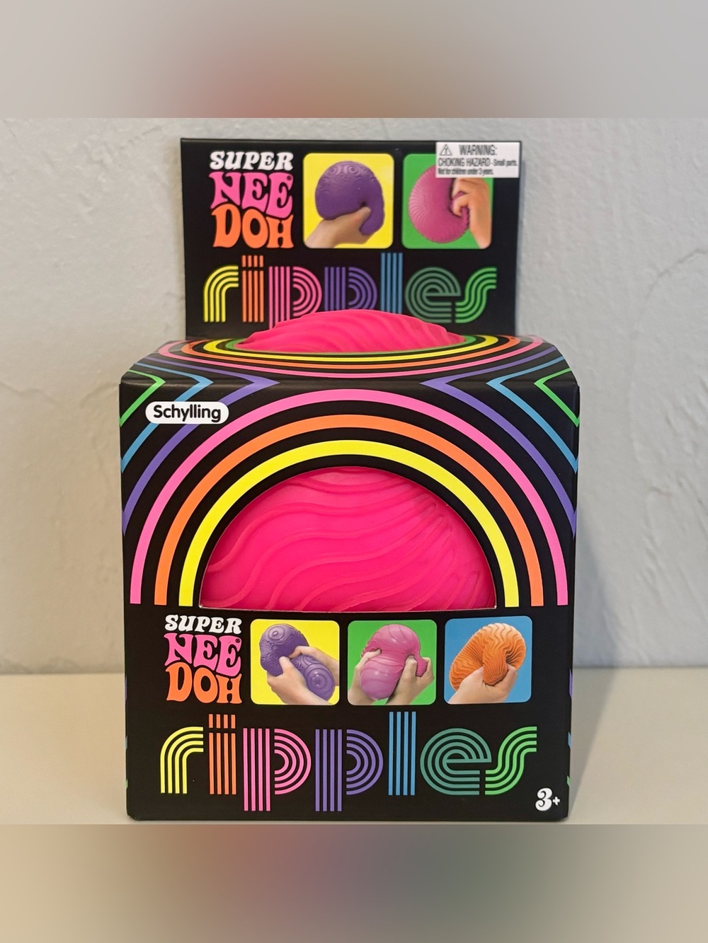 Needoh Super NeeDoh Ripples Sensory Ball - Hot Pink